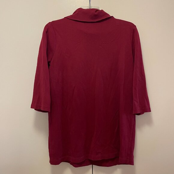 COS red cowl neck 3/4 sleeve shirt turtleneck‎ - Picture 7 of 7